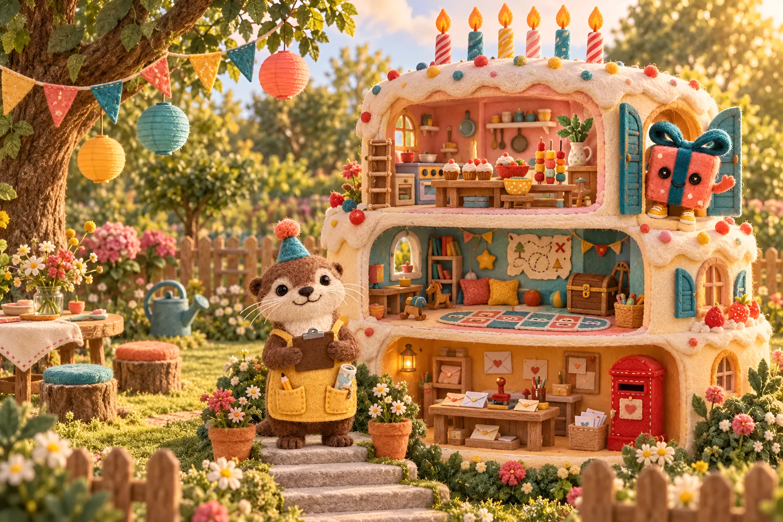 La maison-gâteau d’Anniforia en feutrine